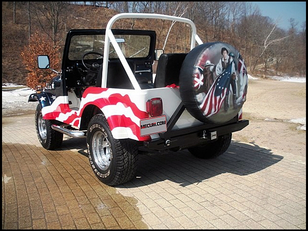 Rear of CJ-5 Flag Jeep