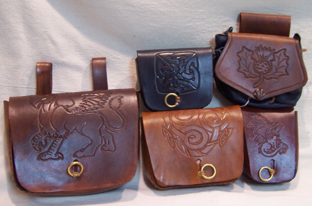 Sporran, Small Wide, Small Tall, Medium, and Large Formed Pouches