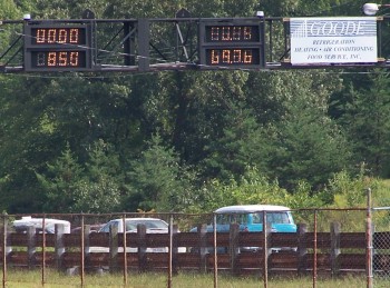 Wagon at the end of the track on final race.