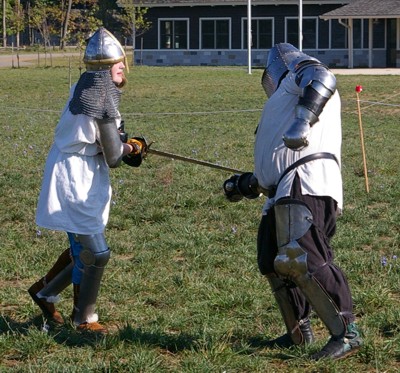 Squire Kale attacks Rhys McGregor.