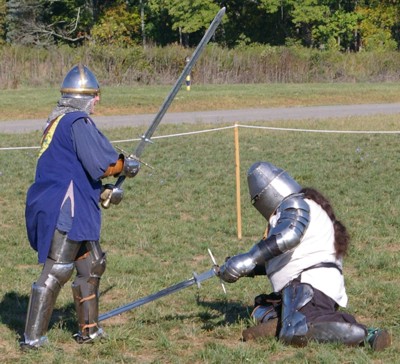 Rhys McGregor falls to Sir Michael.